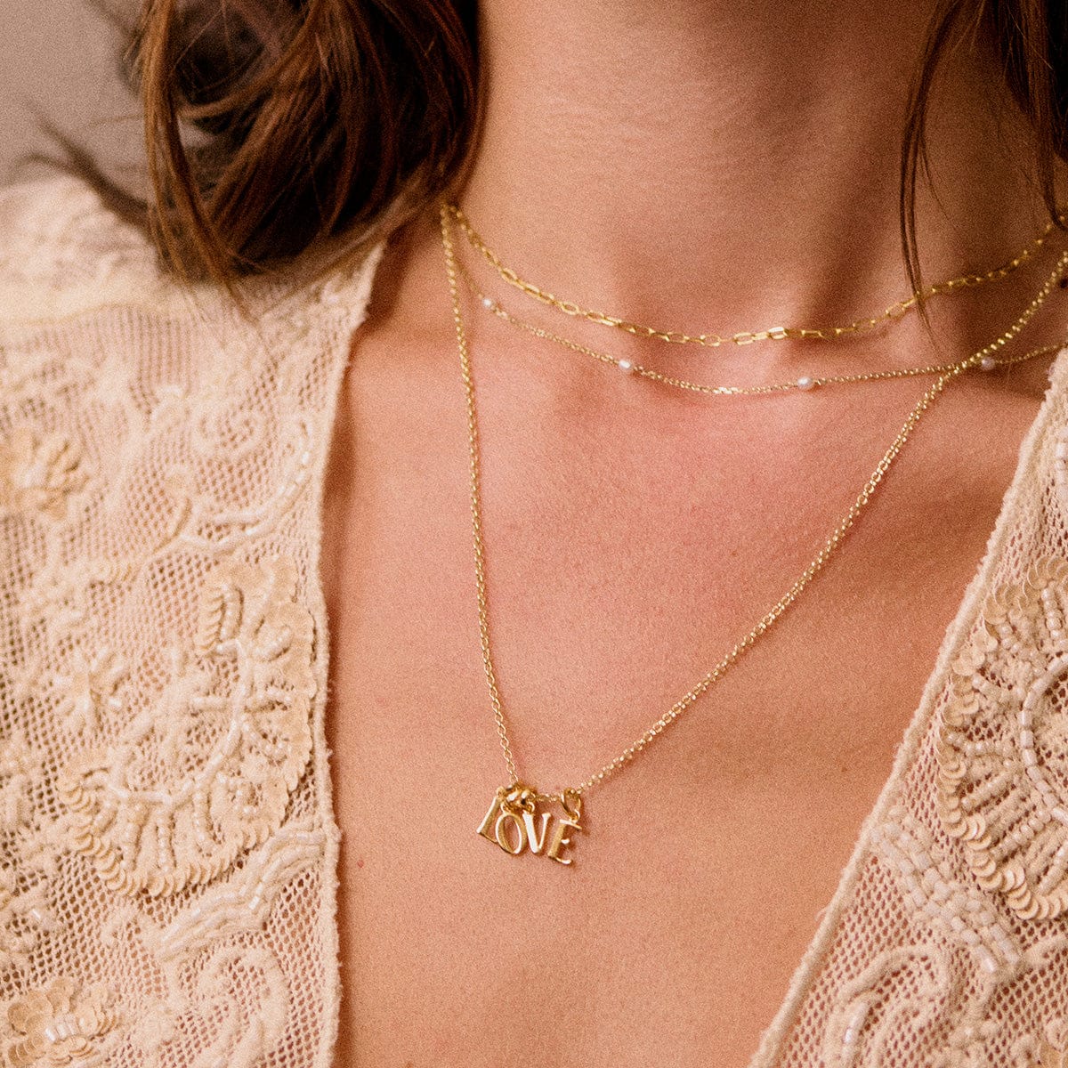 Personalised Initial Pendant Necklace 18ct Gold Plate