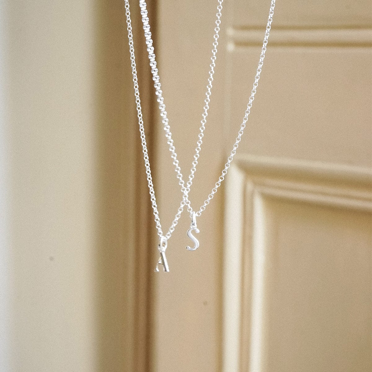 Personalised Initial Pendant Necklace Sterling Silver