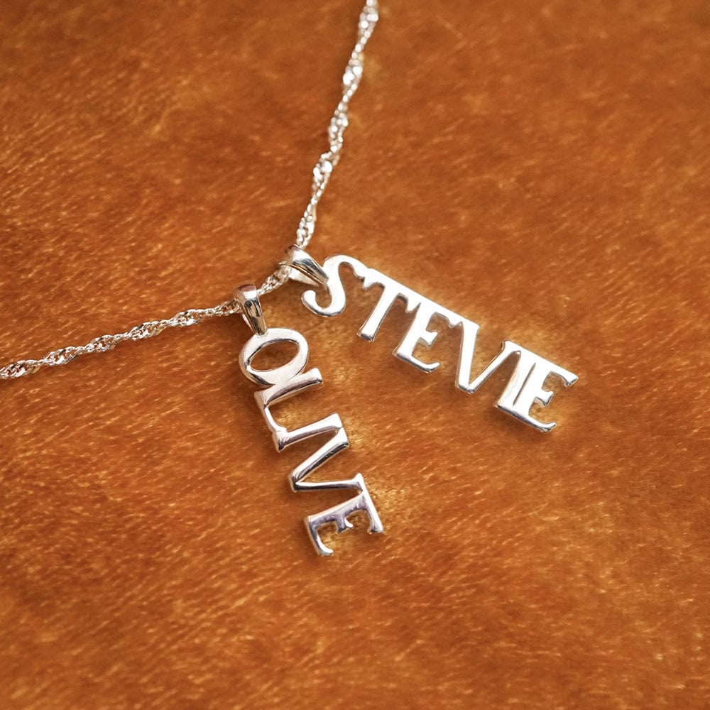 Personalised Name Pendant Sterling Silver