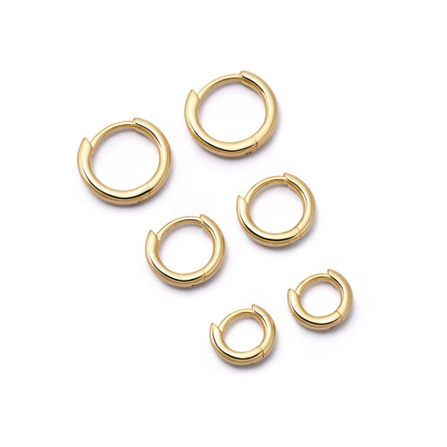Polly Essential Huggie Stack 18ct Gold Plate