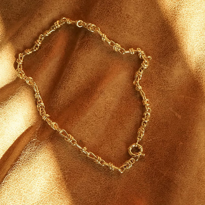 Polly Knot Chain Necklace 18ct Gold Plate
