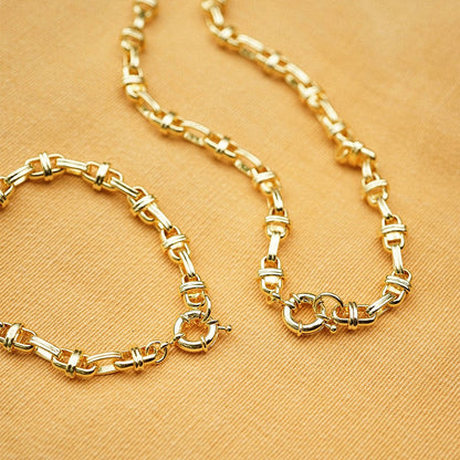 Polly Lock Chain Layering Set 18ct Gold Plate