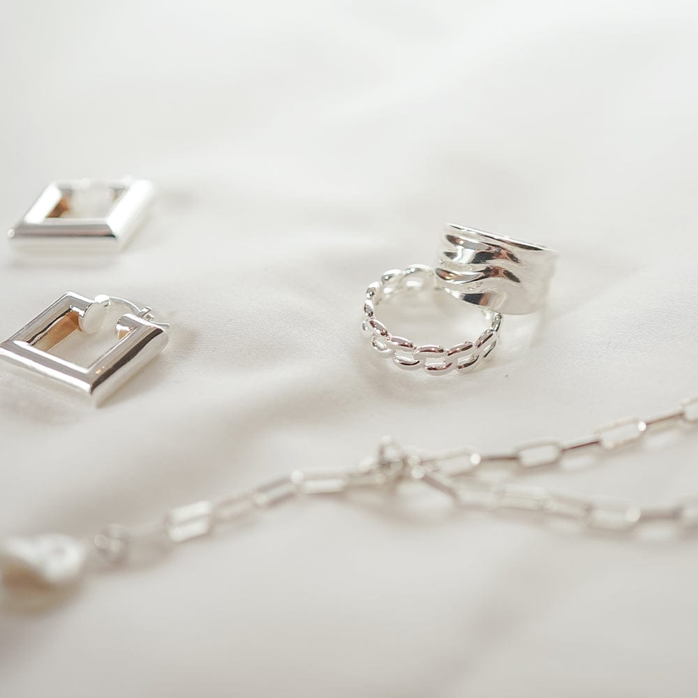 Polly Chunky Tidal Ring Sterling Silver