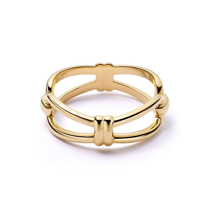 Polly Knot Band Ring 18ct Gold Plate