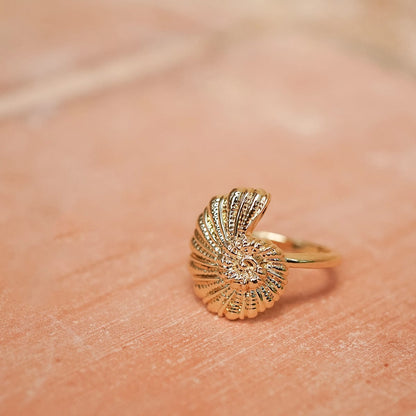 Polly Shell Ring 18ct Gold Plate