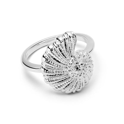 Polly Shell Ring Silver Plate