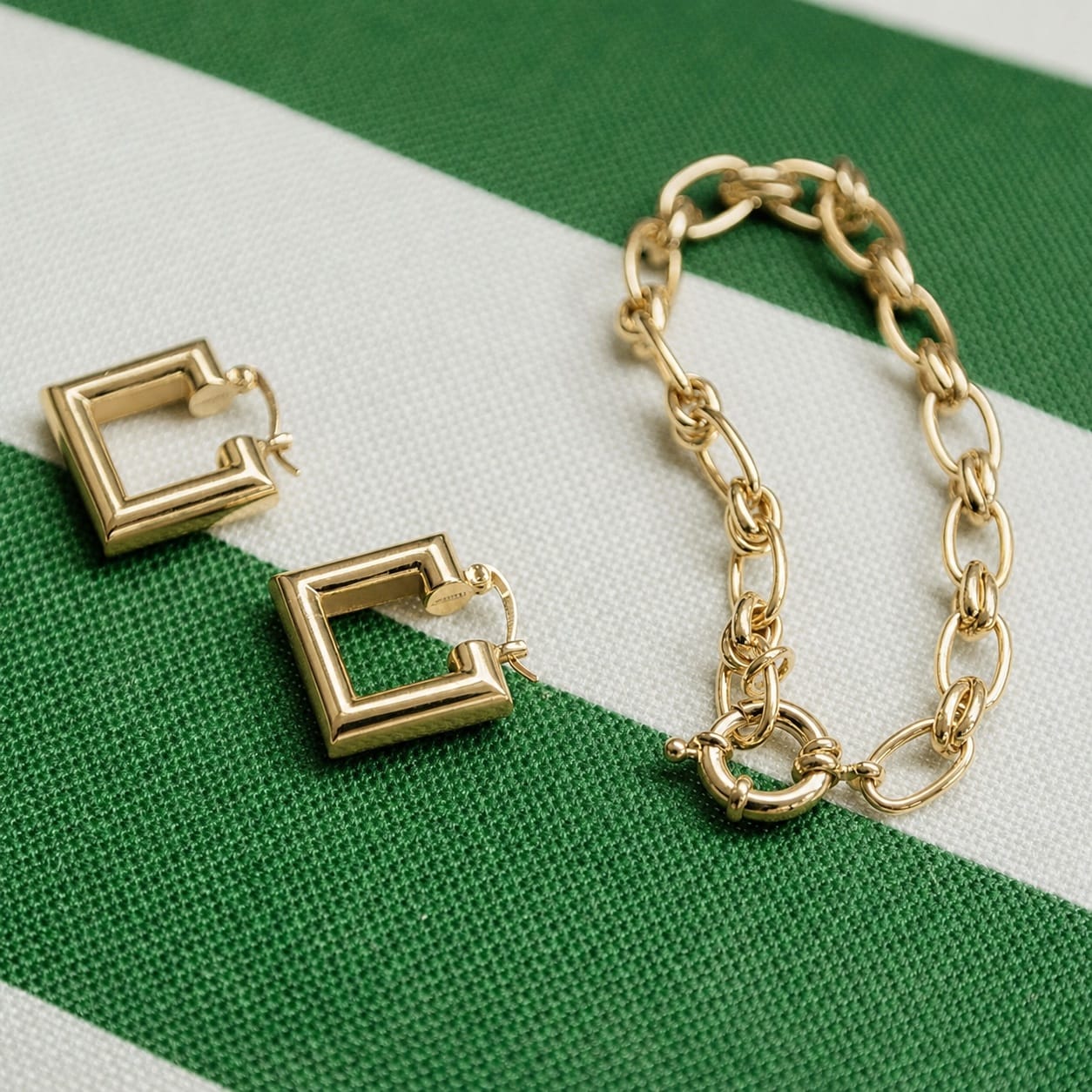 Polly Vintage Link Chain Bracelet 18ct Gold Plate