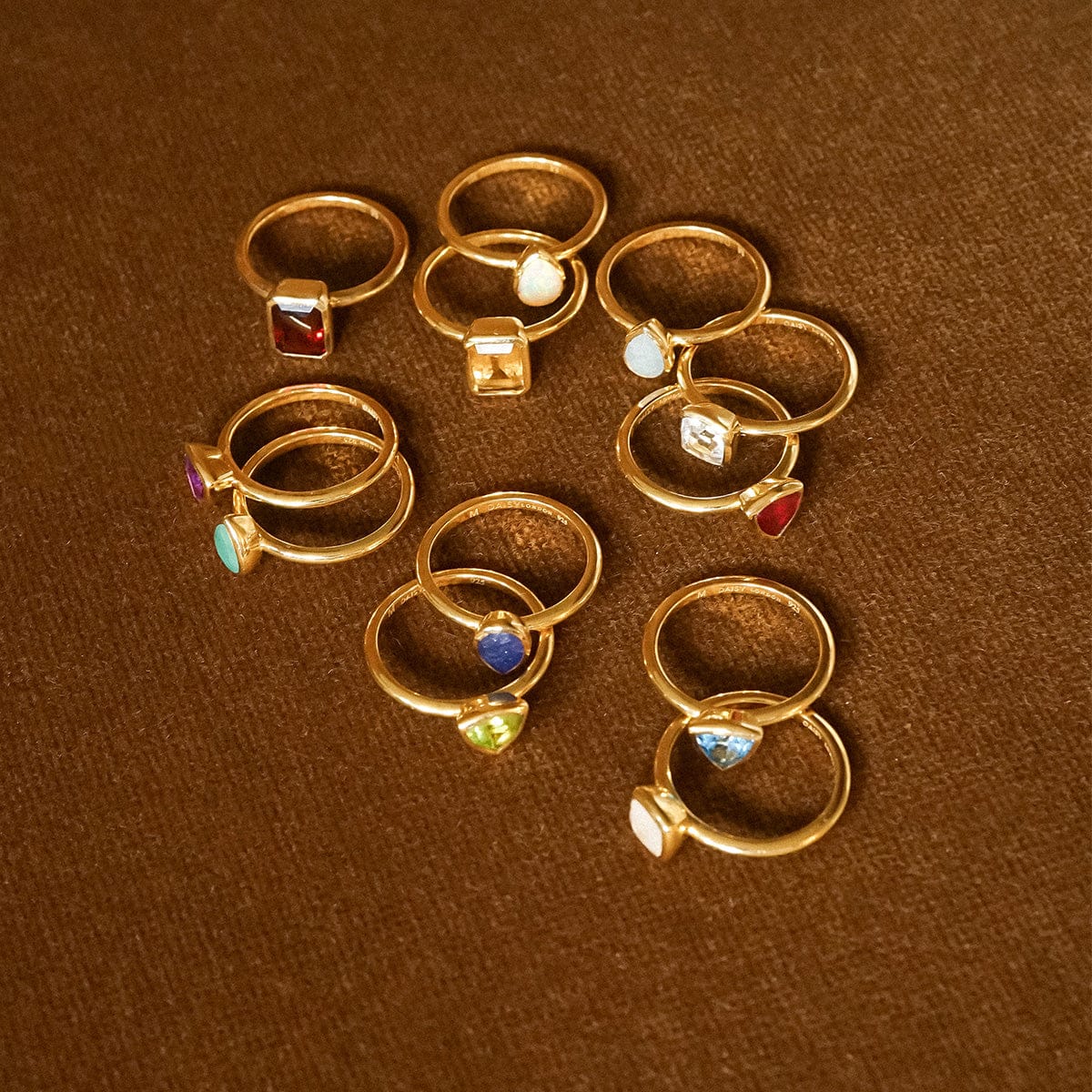 Moonstone June Birthstone Ring 18ct Gold Plate