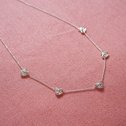 Scribble Hearts ‘Drawn To You’ Layering Set Silver Plate