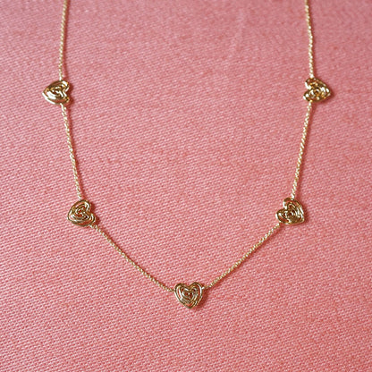 Scribble Hearts 'Locked In' Layering Set 18ct Gold Plate