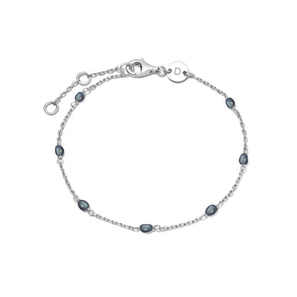 Seed Pearl Chain Bracelet Sterling Silver