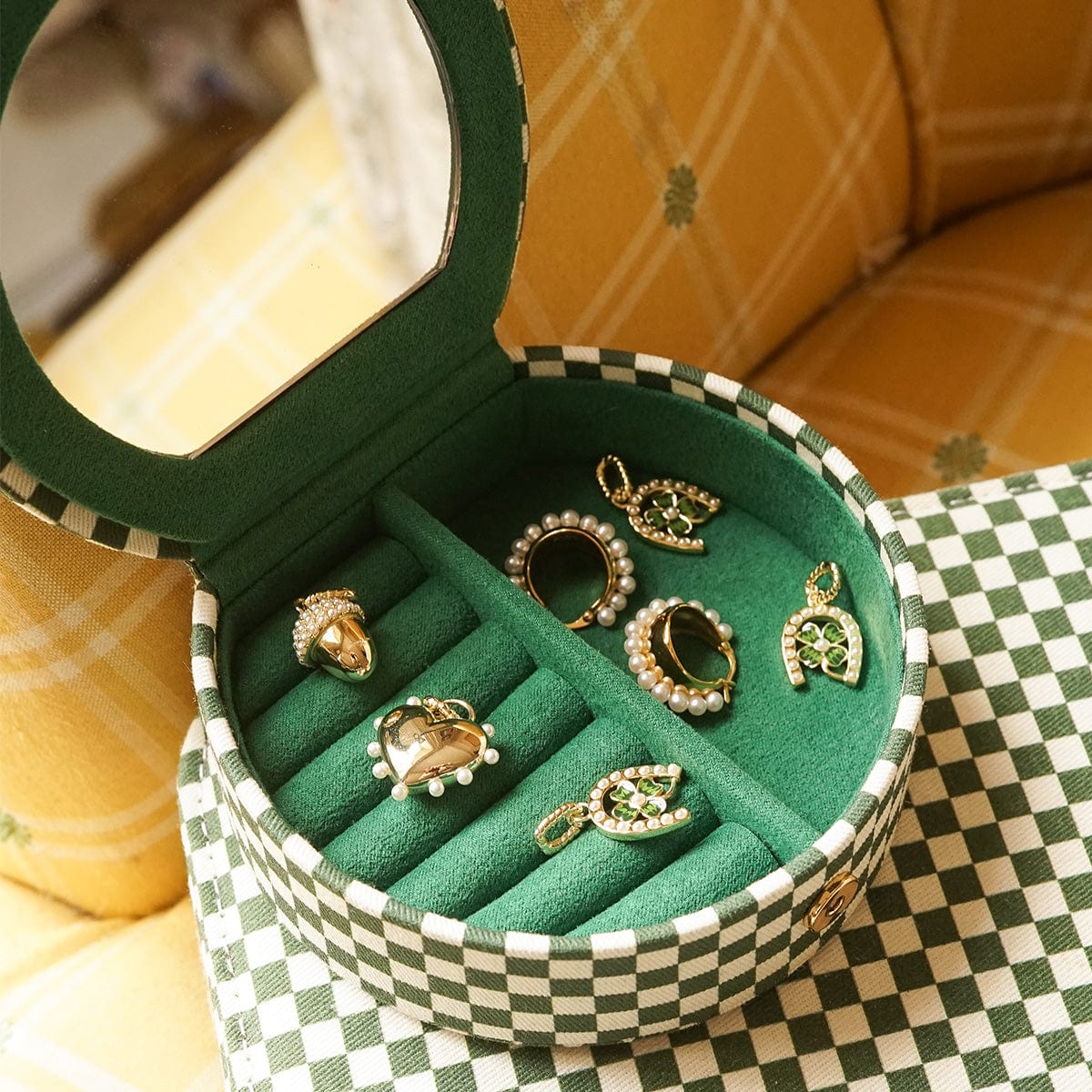 Shrimps Green Jewellery Box Set