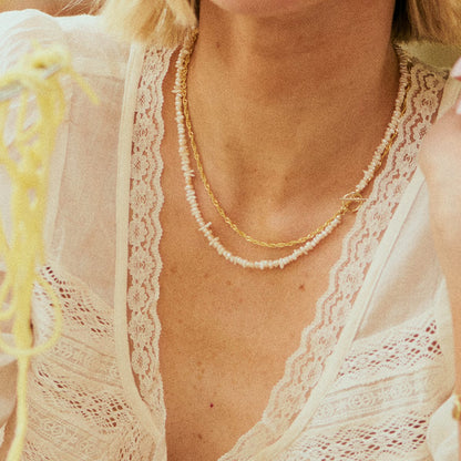 Singapore Layering Chain Necklace 18ct Gold Plate