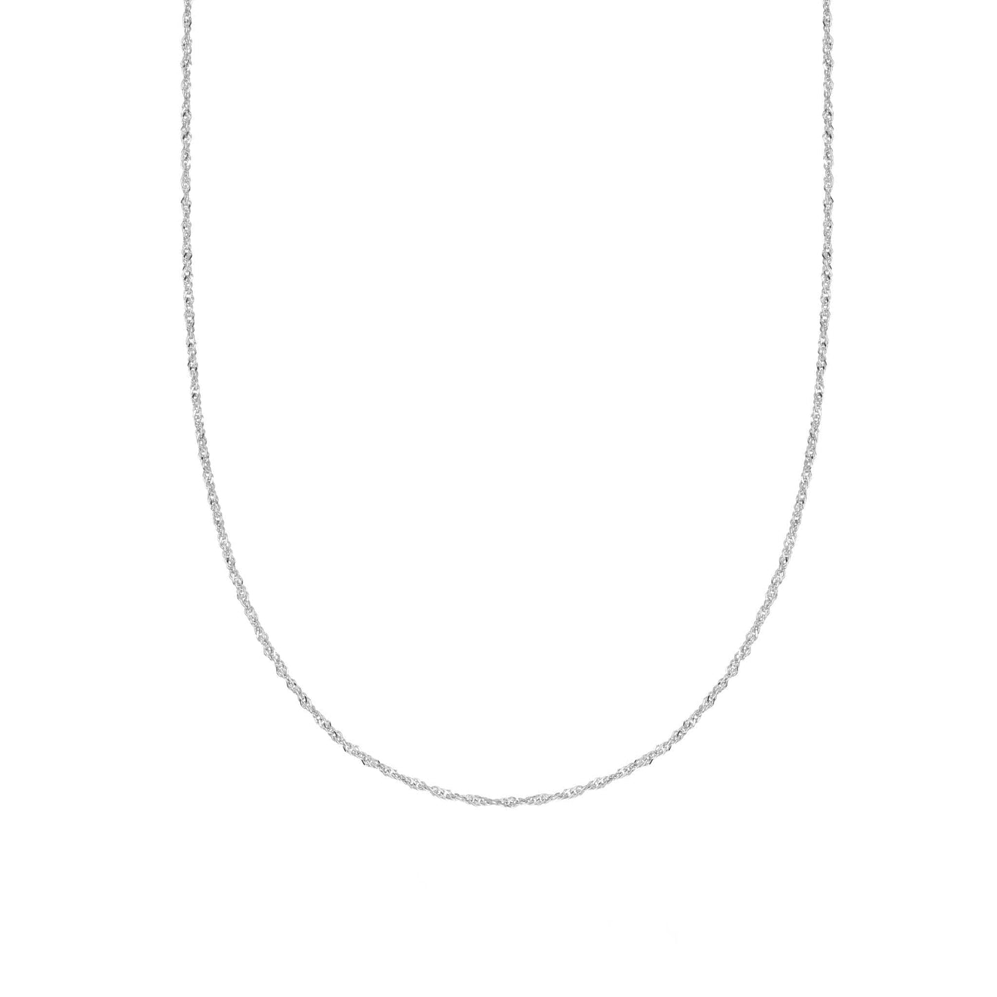 Singapore Layering Chain Necklace Sterling Silver