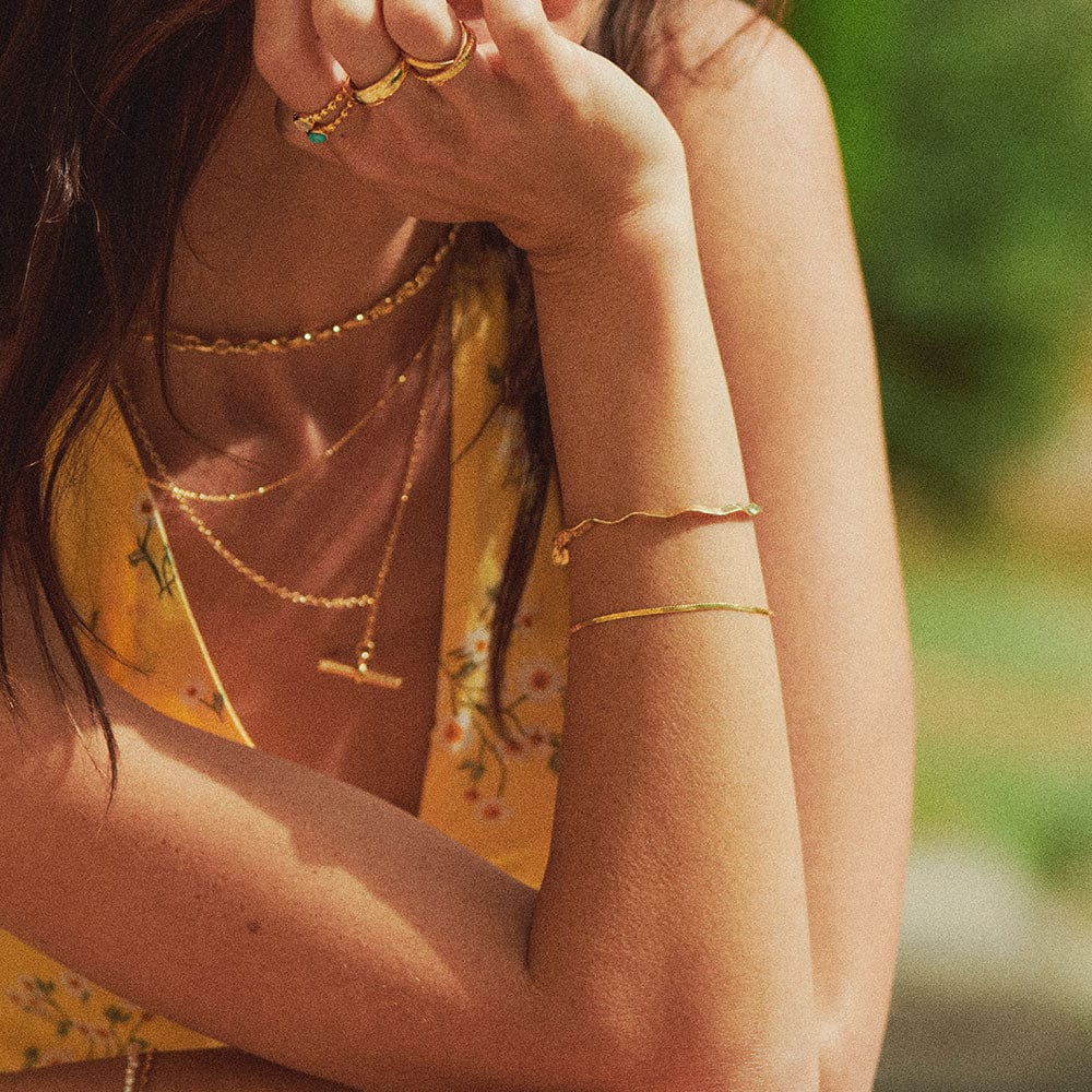 Sol Bracelet Layering Set 18ct Gold Plate
