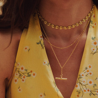 Spiral Chain Necklace 18ct Gold Plate