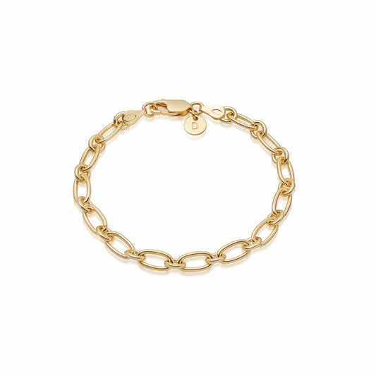 Linked Chain Bracelet 18ct Gold Plate