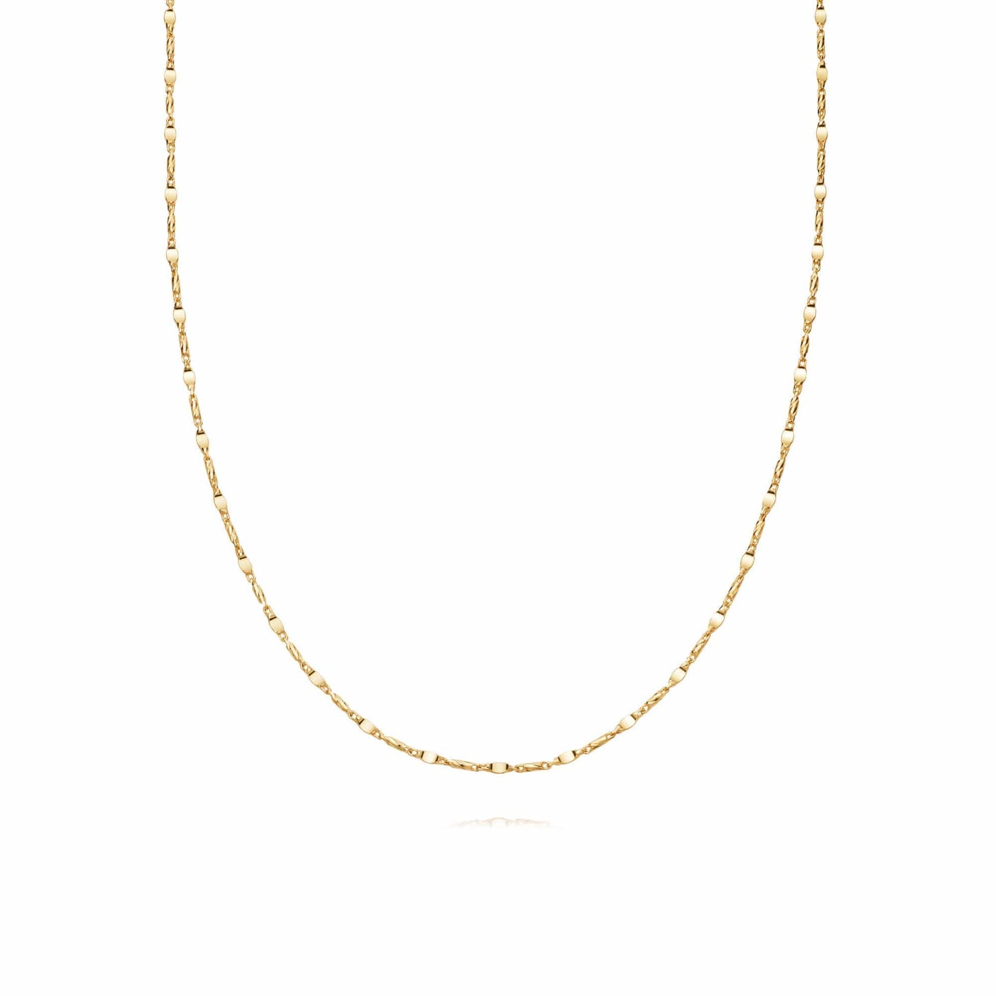 Tidal Twist Chain Necklace 18ct Gold Plate