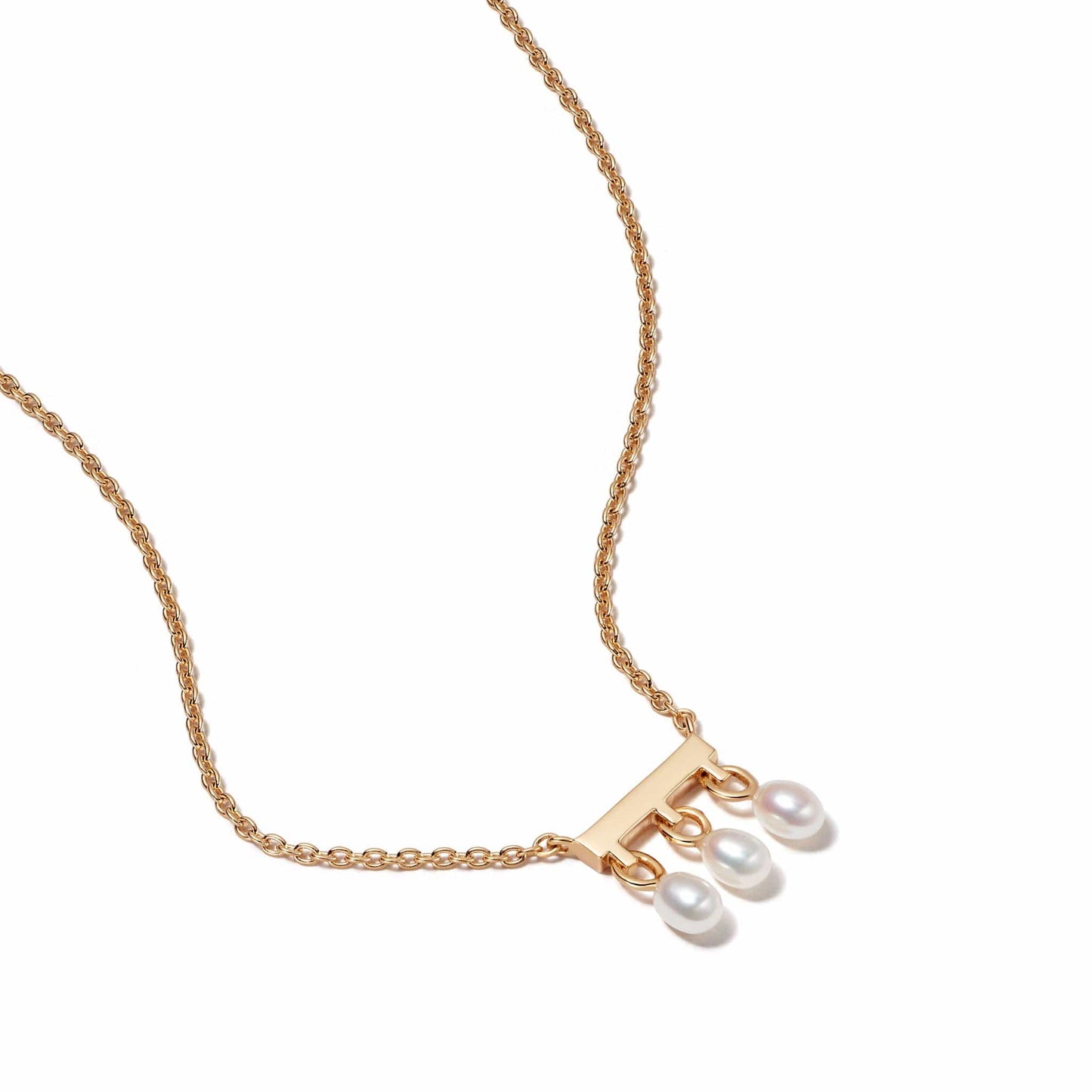 Treasures Seed Pearl Trio Necklace 18ct Gold Plate