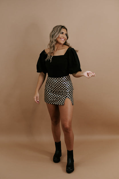 The Latest Corduroy Crop Top, Black