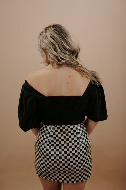 The Latest Corduroy Crop Top, Black