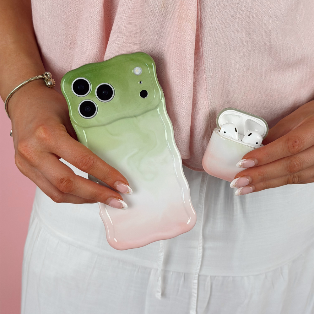 Wavy Phone Case - Strawberry Matcha
