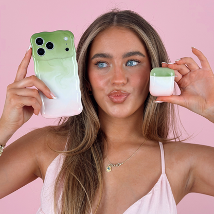 Wavy Phone Case - Strawberry Matcha