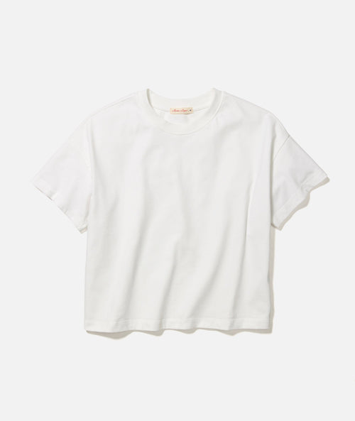 Women's Luxe Jersey Crew Tee in Bright White