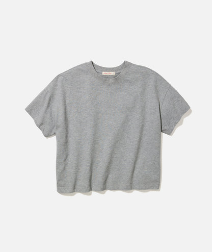 Women's Luxe Jersey Crew Tee in Heather Grey