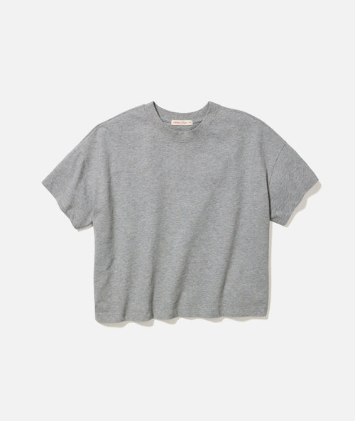 Women's Luxe Jersey Crew Tee in Heather Grey